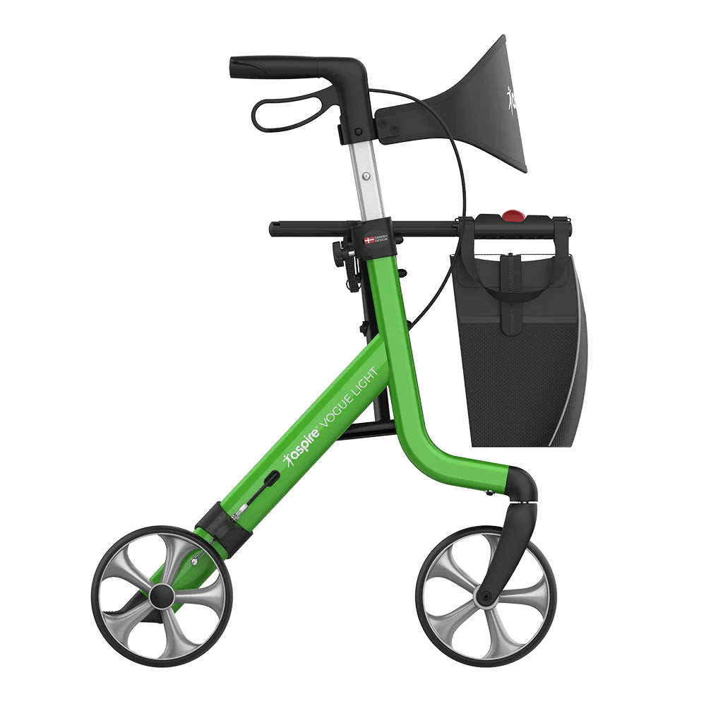 Vogue Lightweight 2 Seat Walker Lime Side