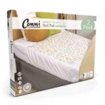 Conni Organic Print Reusable Bed Pad with Tuck-ins | 2 Pack